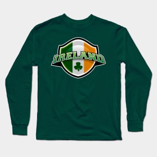 Ireland Flag Shield Long Sleeve T-Shirt